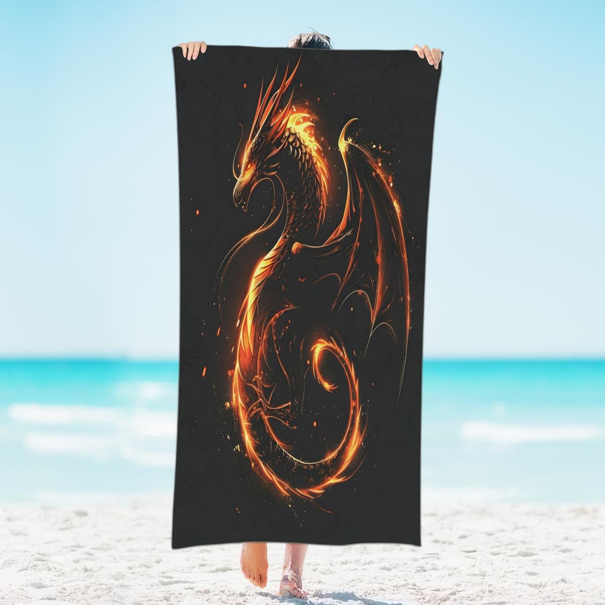 Abstract Cool Dragon Microfiber Beach Towels for Adults Women Men, Absorbent Quick Dry Sand Free Beach Towel Pool Swim Camping W30*H60(CM)
Abstract Cool Dragon Microfiber Beach Towels for Adults Women Men, Absorbent Quick Dry Sand Free Beach Towel Pool Swim Camping W30*H60(CM)