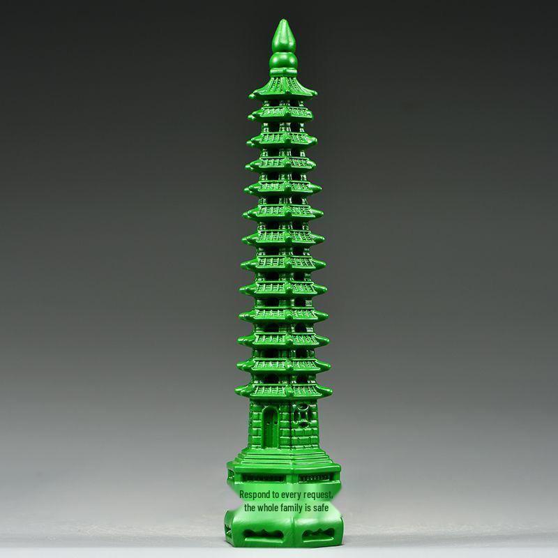 13-Story Green Peach Wood Wenchang Pagoda Ornament with Hollow Center for Relics, Feng Shui Decor Green, Hollow Design, 13-Story, Height 30cm
13-Story Green Peach Wood Wenchang Pagoda Ornament with Hollow Center for Relics, Feng Shui Decor Green, Hollow Design, 13-Story, Height 30cm