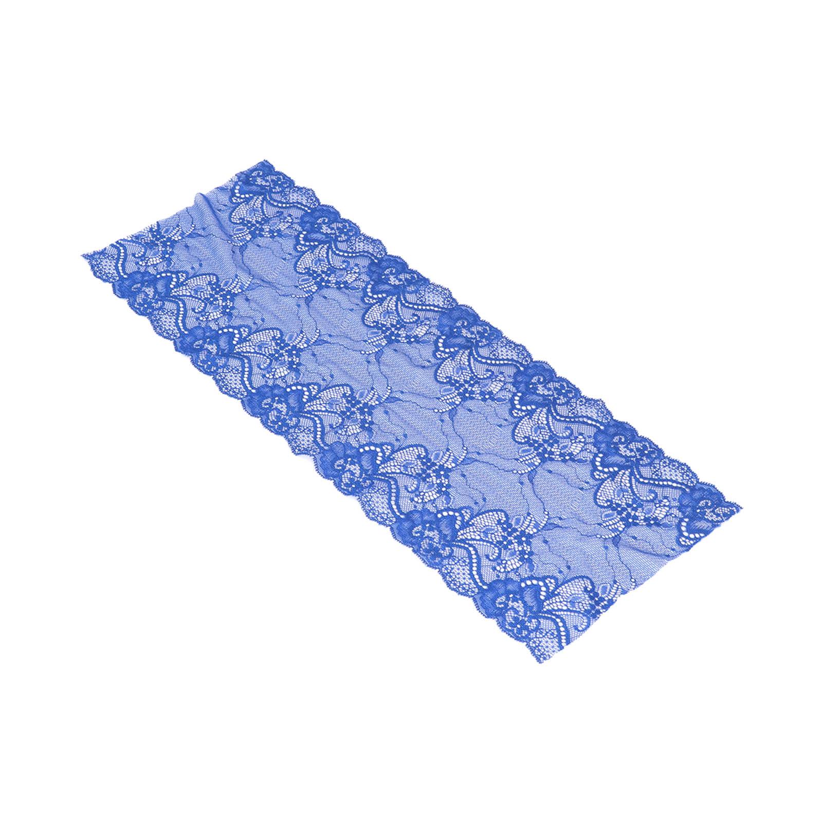 Кружевная лента шириной 19 см 10 ярдов Хорошая эластичность Безопасное использование Простое управление Добавьте элегантность одежде синий