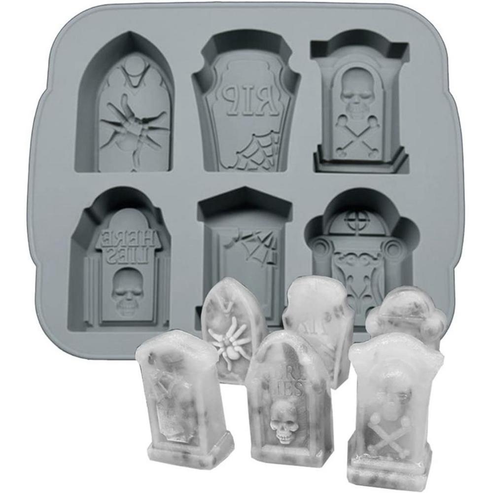 Chocolate Candy Silicone Tombstone Ice Cube Tray Resin Molds Fondant Mould Halloween Decoration сірий
Chocolate Candy Silicone Tombstone Ice Cube Tray Resin Molds Fondant Mould Halloween Decoration сірий