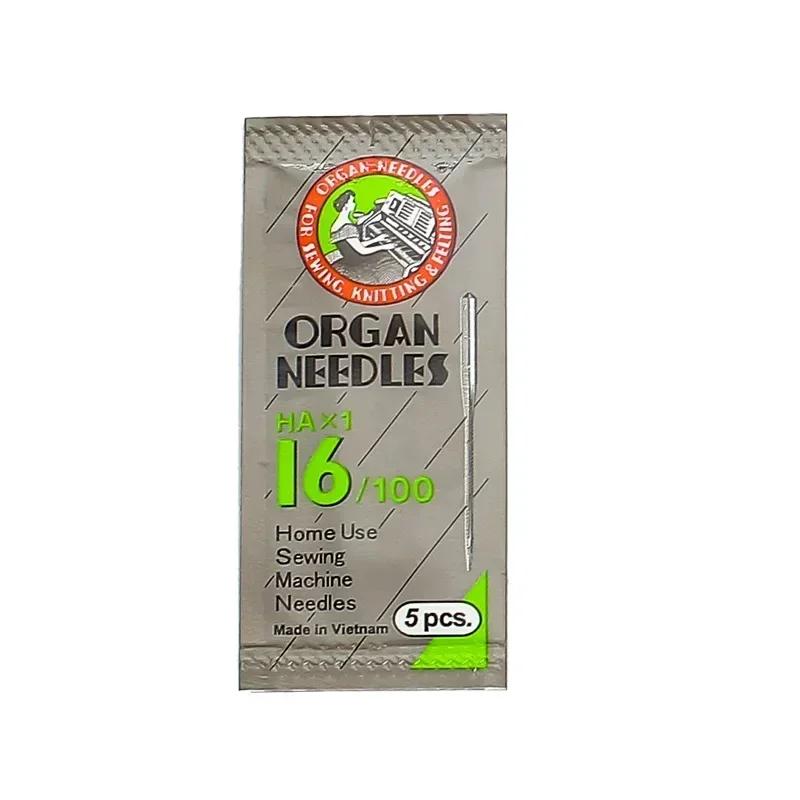 ORGAN accordion-style sewing machine needles, 5-piece pack for home sewing machines. L
ORGAN accordion-style sewing machine needles, 5-piece pack for home sewing machines. L