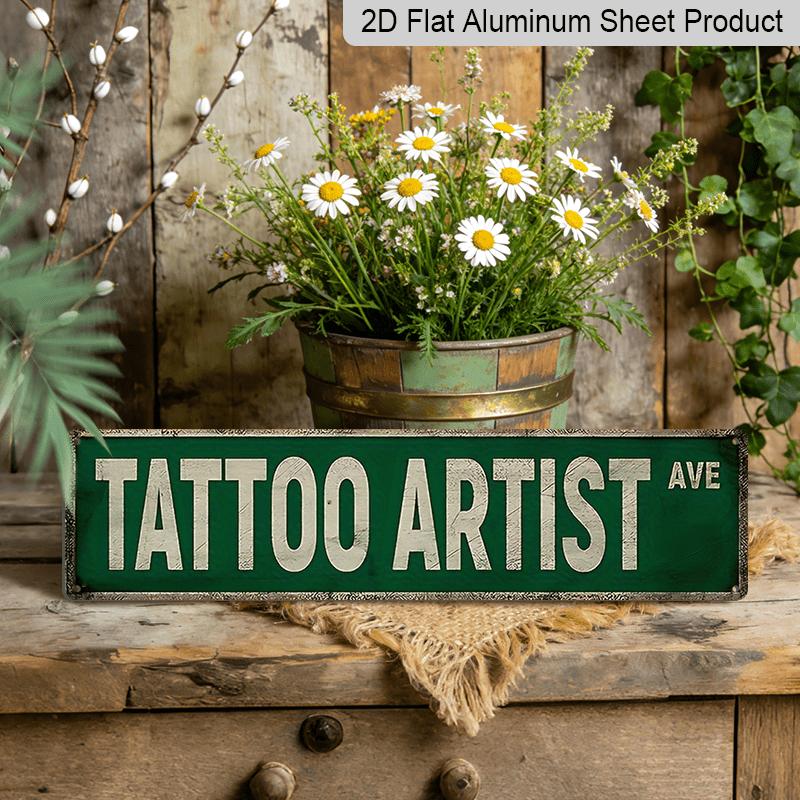 2D Flat 1pc, 15.7×3.94inch Retro Tattoo Artist Metal Tin Sign, Aluminum Decorative Sign, Vintage Green Distressed Wall Decor for Home, Garden 40cm x 10cm
2D Flat 1pc, 15.7×3.94inch Retro Tattoo Artist Metal Tin Sign, Aluminum Decorative Sign, Vintage Green Distressed Wall Decor for Home, Garden 40cm x 10cm