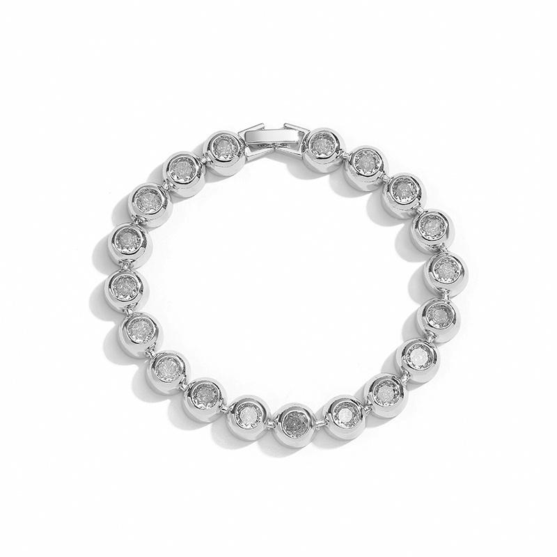 18K Gold Plated Brass Bezel-Set CZ Zircon Round Cubic Zirconia Necklace/Bracelet Elegant Women s Daily Party Fine Zircon Gift
18K Gold Plated Brass Bezel-Set CZ Zircon Round Cubic Zirconia Necklace/Bracelet Elegant Women s Daily Party Fine Zircon Gift