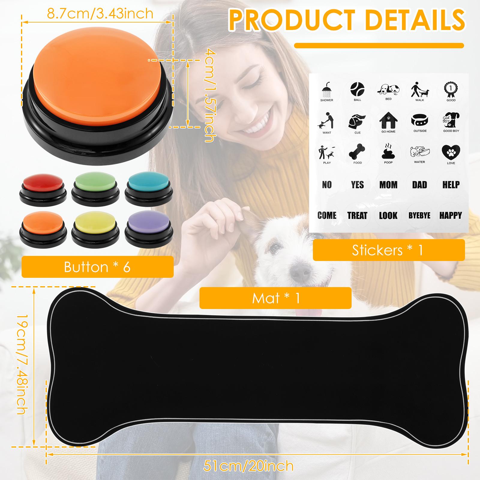 6/8Pcs Dog Communication Buttons 30 Second Voice Recording Buttons Multi Colors Pet Talking Buttons Plastic Dog Training Buzzer Random color
6/8Pcs Dog Communication Buttons 30 Second Voice Recording Buttons Multi Colors Pet Talking Buttons Plastic Dog Training Buzzer Random color