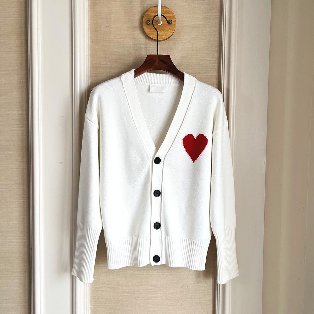 Любовь AMI Унисекс Французский V-образный вырез Свободный вязаный кардиган свитер Small белый
Любовь AMI Унисекс Французский V-образный вырез Свободный вязаный кардиган свитер Small белый
