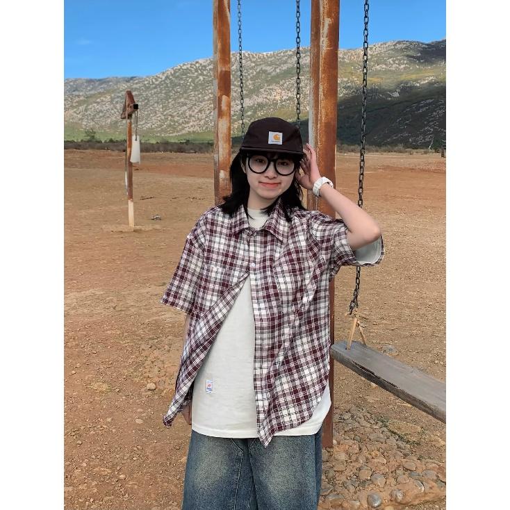 Клетчатая рубашка с коротким рукавом для женщин, летний модный бренд для подростков, учащихся средних и старших классов. Красивая верхняя одежда, свободная Гонконг 2XL красный
Клетчатая рубашка с коротким рукавом для женщин, летний модный бренд для подростков, учащихся средних и старших классов. Красивая верхняя одежда, свободная Гонконг 2XL красный