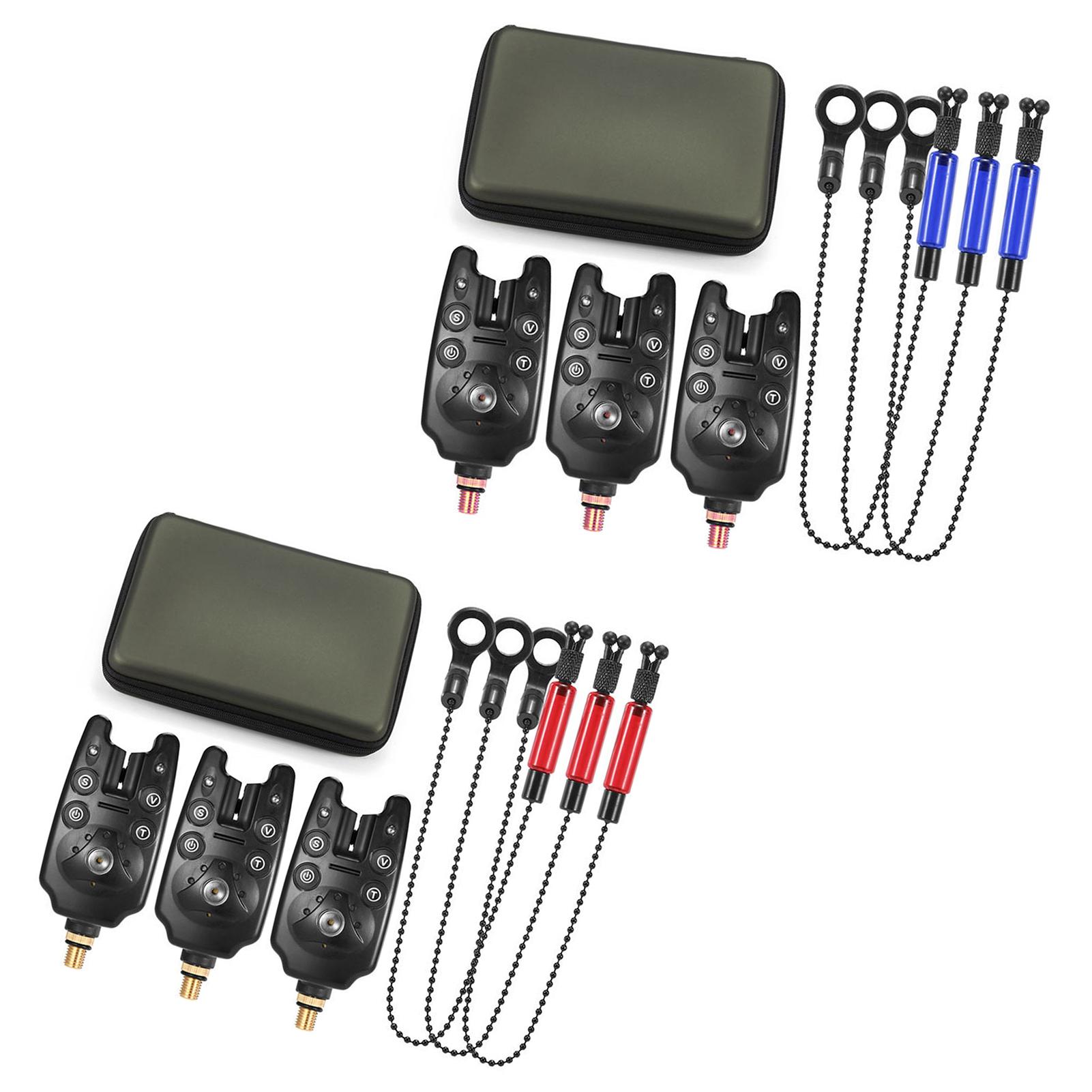 Fishing Bite Alarms and Chain Alert Swingers Set LED Indicator Alert Fishing Swingers with Zipper Bo Red
Fishing Bite Alarms and Chain Alert Swingers Set LED Indicator Alert Fishing Swingers with Zipper Bo Red