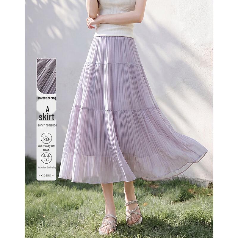 Spliced Pleated A-line Mini Skirt One Size
Spliced Pleated A-line Mini Skirt One Size