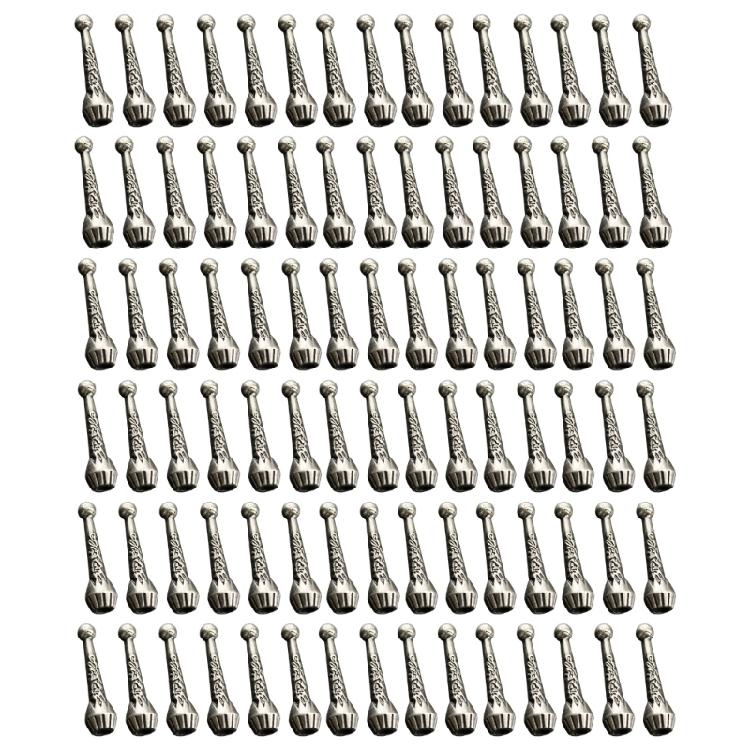 100pcs MultiPurpose Western Bolo Tie Tips Carved Pendant Bolo Tie Accessories Decorative Tie Cord End Cap for Crafting срібний
100pcs MultiPurpose Western Bolo Tie Tips Carved Pendant Bolo Tie Accessories Decorative Tie Cord End Cap for Crafting срібний