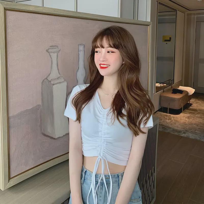 Korean Style Slimming High Waist White Cotton Drawstring T-Shirt for Women Double Extra Large чорний
Korean Style Slimming High Waist White Cotton Drawstring T-Shirt for Women Double Extra Large чорний