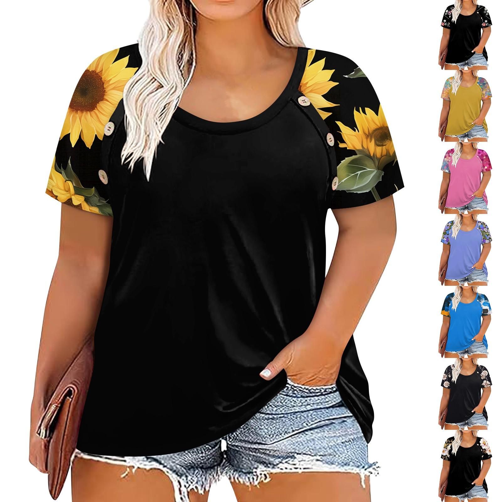 Женская свободная футболка с короткими рукавами и большим верхом с v-образным вырезом и принтом
Женская свободная футболка с короткими рукавами и большим верхом с v-образным вырезом и принтом