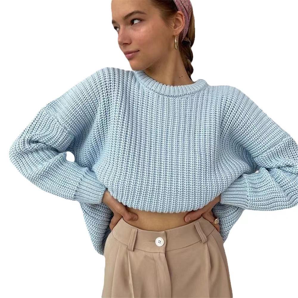 2024 Autumn/Winter Plus Size Women s Round Neck Solid Color Long Sleeve Knit Sweater Medium світло-синій колір
2024 Autumn/Winter Plus Size Women s Round Neck Solid Color Long Sleeve Knit Sweater Medium світло-синій колір