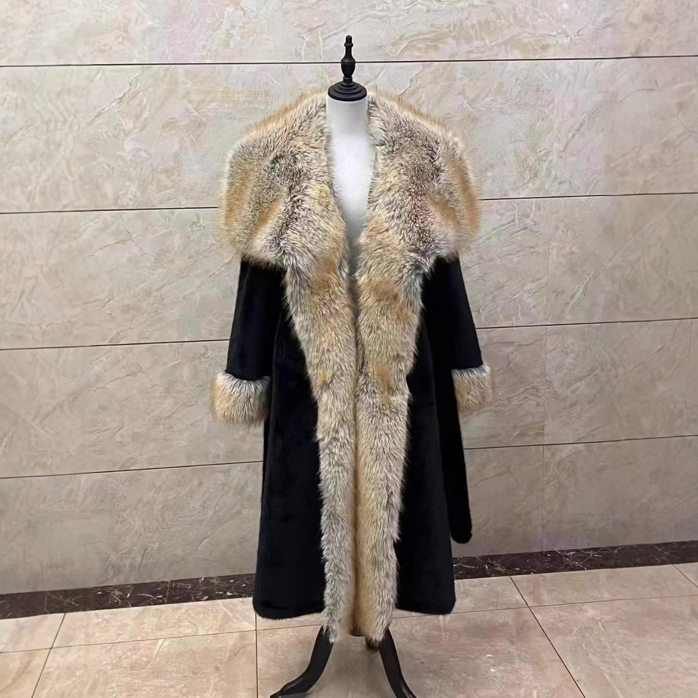 2025 Новая шуба из искусственного меха норки, имитация лисьего меха, зимняя меховая шуба, цельная, длинного стиля One size fits all белый
2025 Новая шуба из искусственного меха норки, имитация лисьего меха, зимняя меховая шуба, цельная, длинного стиля One size fits all белый