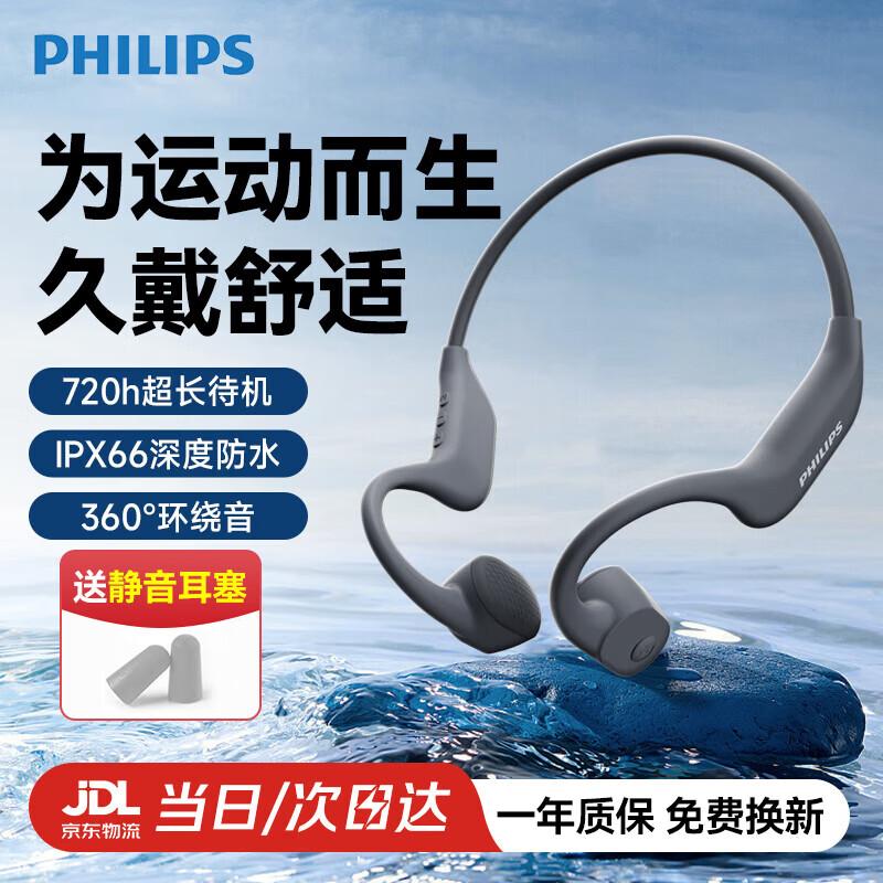 Philips Bone Conduction Sports Bluetooth Headphones TAA6609C
Philips Bone Conduction Sports Bluetooth Headphones TAA6609C