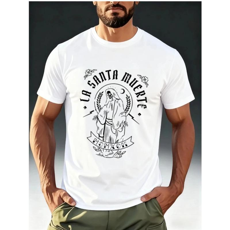 European Size Men s Vintage Gothic T-Shirt - Death Saint Print,Edgy Design, Short Sleeve Round Neck Casual Summer Top for Themed Events &Casual Attire S белый
European Size Men s Vintage Gothic T-Shirt - Death Saint Print,Edgy Design, Short Sleeve Round Neck Casual Summer Top for Themed Events &Casual Attire S белый