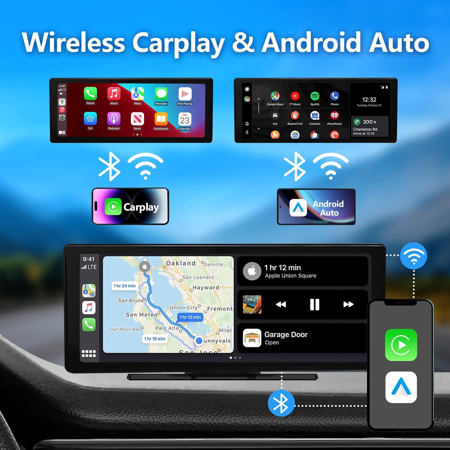 10.26 CarPlay Screen with 4K Cam & 1080P Backup, Android Auto, Voice Control, GPS Navigation United States
10.26 CarPlay Screen with 4K Cam & 1080P Backup, Android Auto, Voice Control, GPS Navigation United States