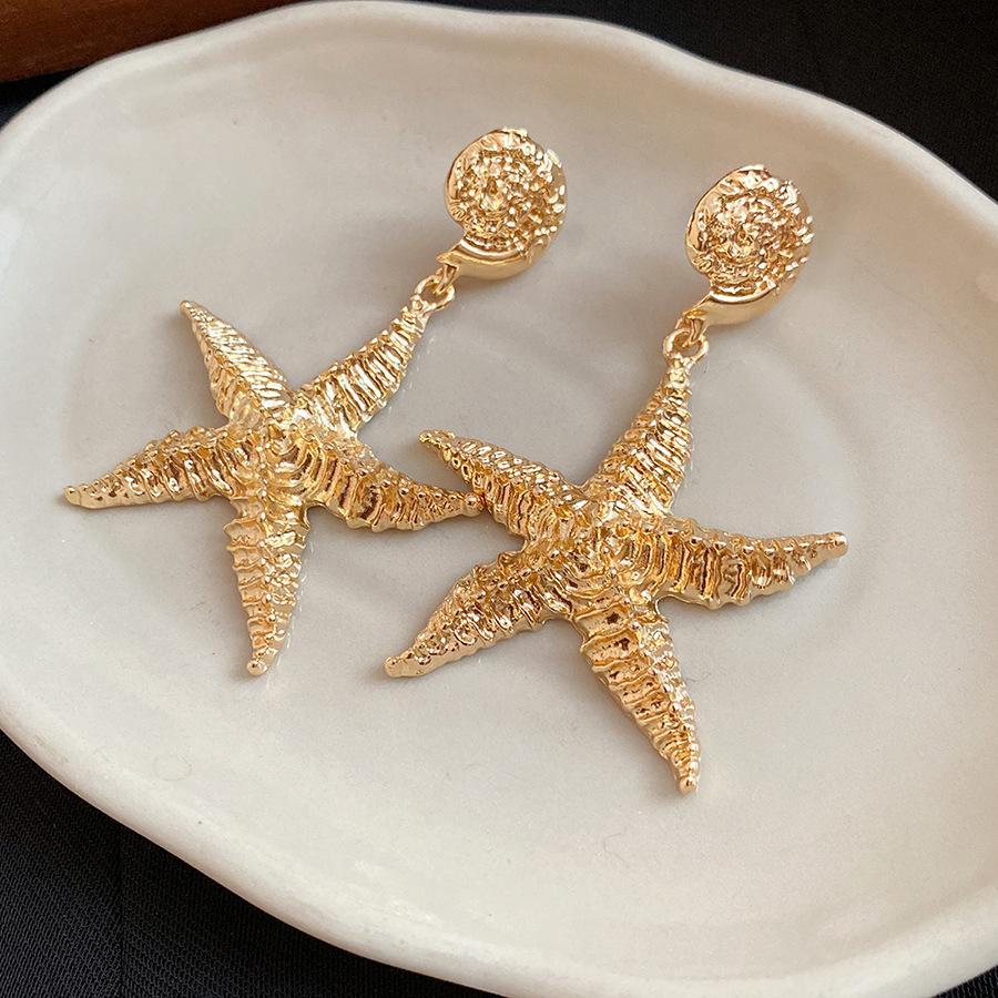 European and American silver needle starfish pleated pattern pendant earrings simple fashion stud earrings light luxury high-end earrings women
European and American silver needle starfish pleated pattern pendant earrings simple fashion stud earrings light luxury high-end earrings women