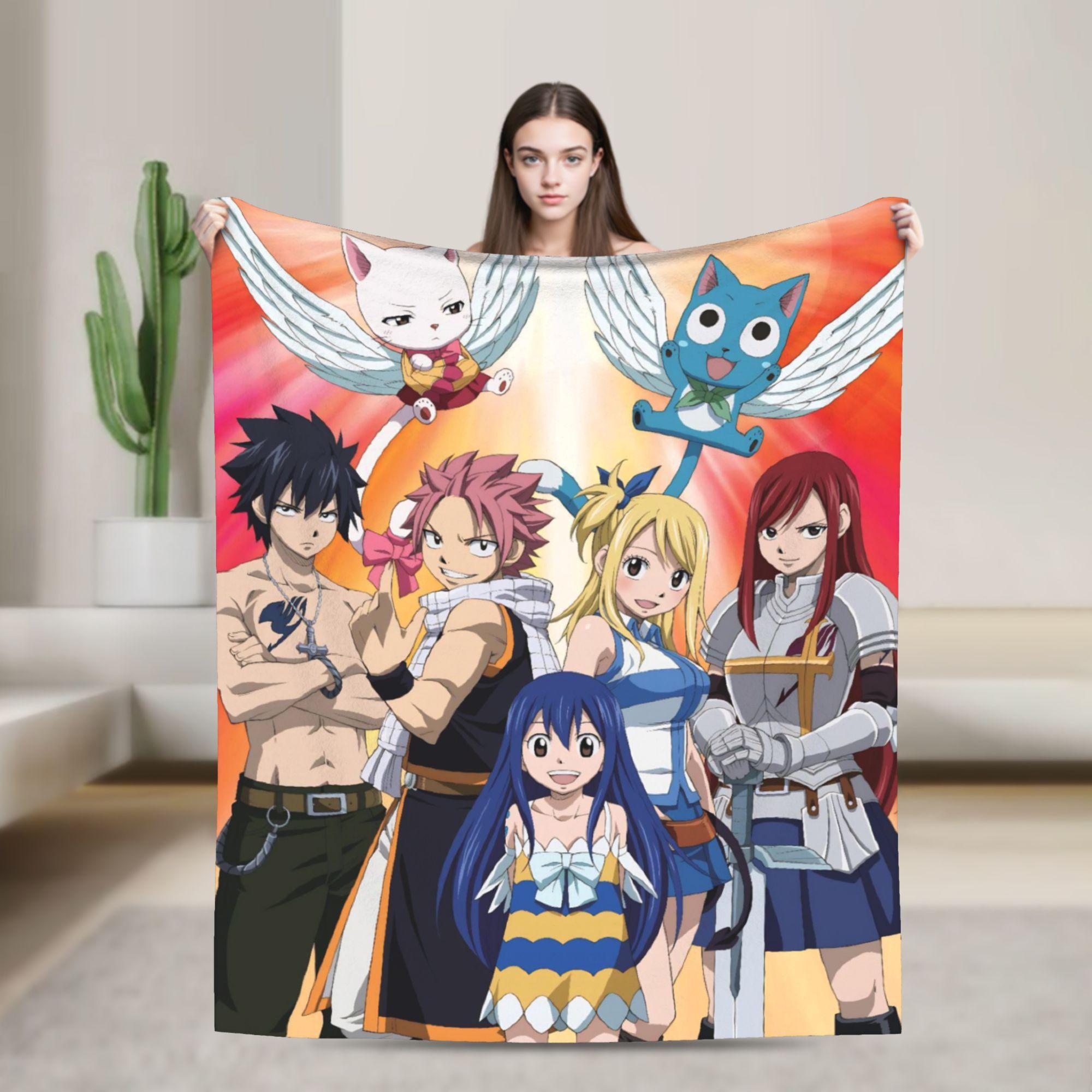 Fairy Tail Natsu Dragneel Happy Blankets Gray Fullbuster Flannel Vintage Warm Throw Blankets for Bedroom Spring/Autumn Car 30x40in
Fairy Tail Natsu Dragneel Happy Blankets Gray Fullbuster Flannel Vintage Warm Throw Blankets for Bedroom Spring/Autumn Car 30x40in