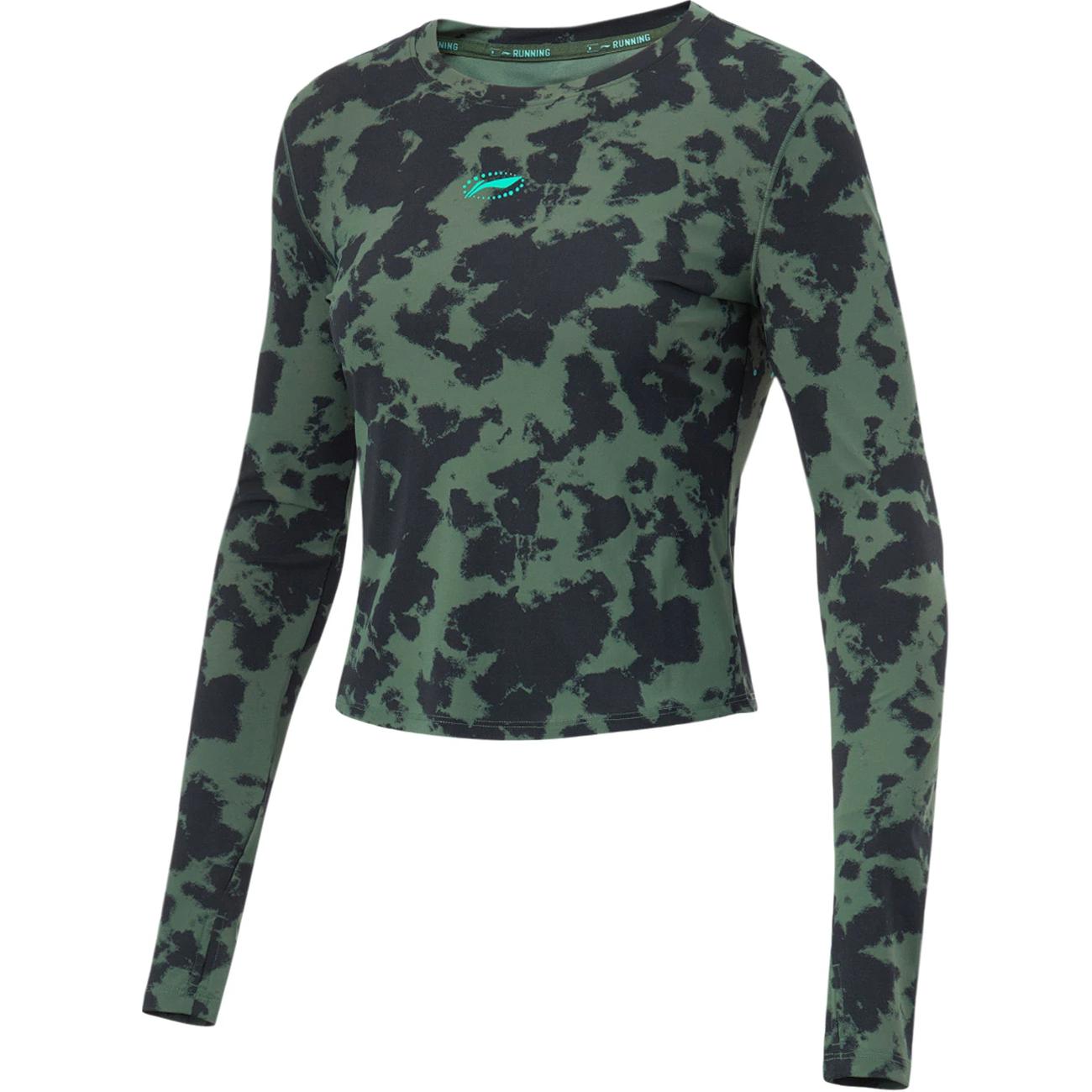 Футболка Li Ning с круглым вырезом и принтом, удобная, дышащая, с длинным рукавом, женская, темно-зеленая, черная, ATLU072-3 S
Футболка Li Ning с круглым вырезом и принтом, удобная, дышащая, с длинным рукавом, женская, темно-зеленая, черная, ATLU072-3 S