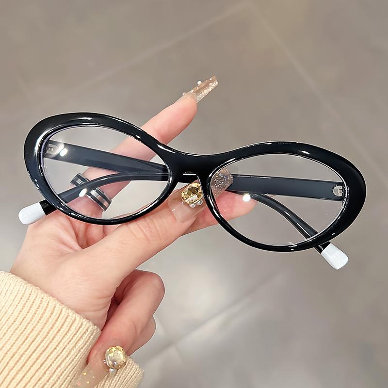 Minimalist Oval Cat Eye Fashion Glasses for Women - Semi Rimless PC Frame with Metal Hinges, Decorative TAC Lenses чорний
Minimalist Oval Cat Eye Fashion Glasses for Women - Semi Rimless PC Frame with Metal Hinges, Decorative TAC Lenses чорний