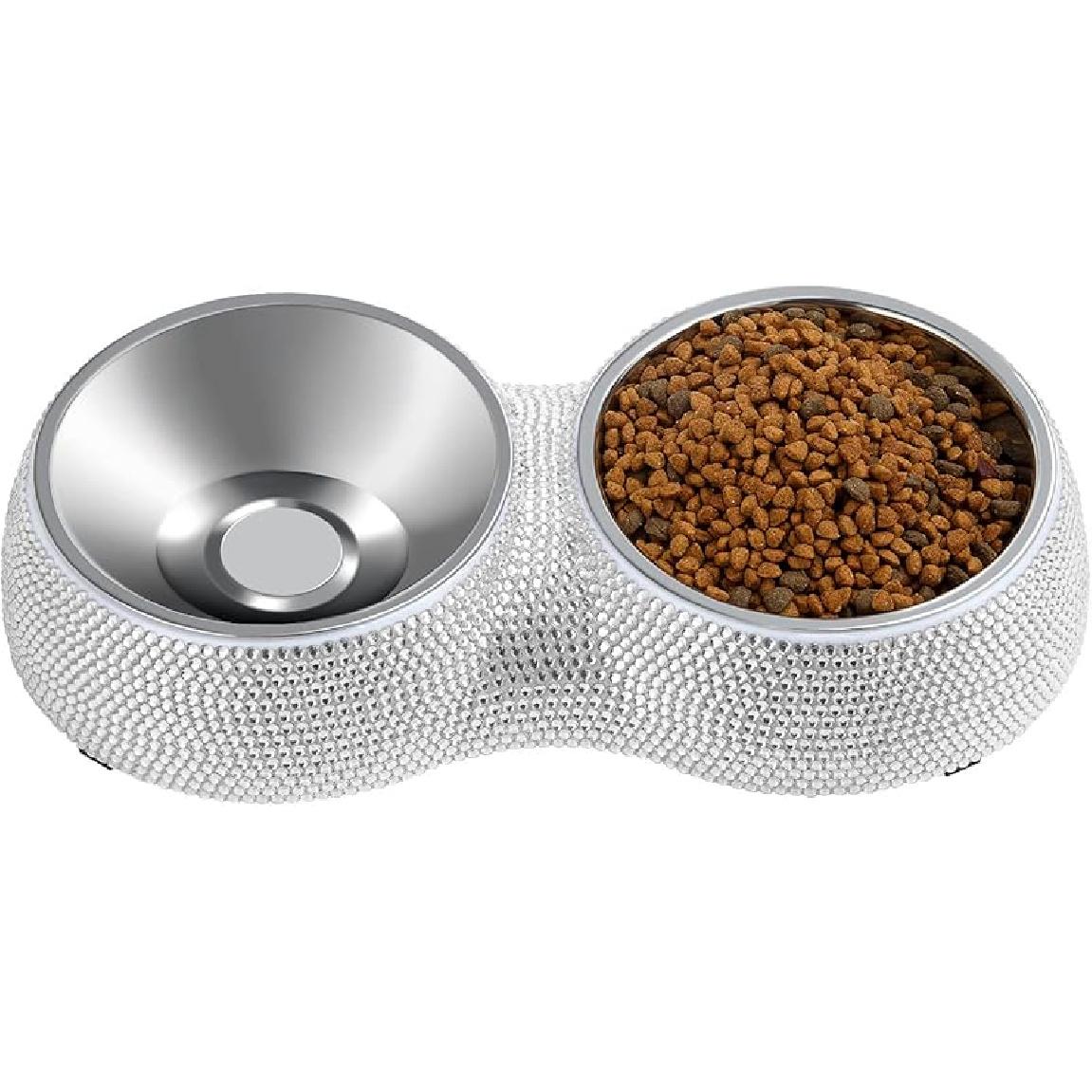 eing Миски для собак Двойные миски для воды и еды для собак Миски из нержавеющей стали с нескользящей смоляной подставкой и стразами, Миски-кормушки для щенков белый
eing Миски для собак Двойные миски для воды и еды для собак Миски из нержавеющей стали с нескользящей смоляной подставкой и стразами, Миски-кормушки для щенков белый