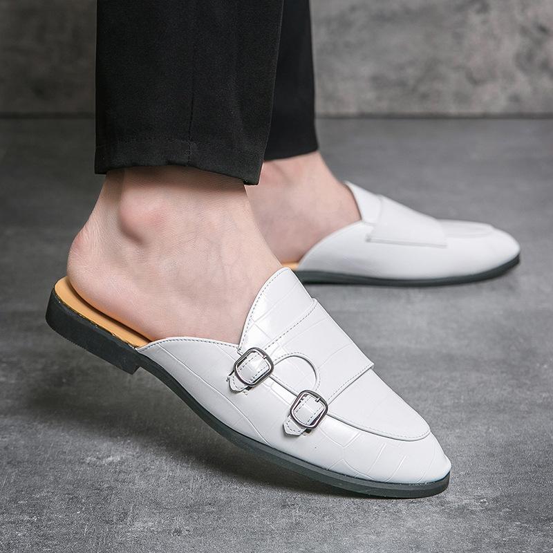 Men s shoes large size new half-drag leather shoes fashion foot bag head leather shoes trend British style casual lazy shoes 38
Men s shoes large size new half-drag leather shoes fashion foot bag head leather shoes trend British style casual lazy shoes 38