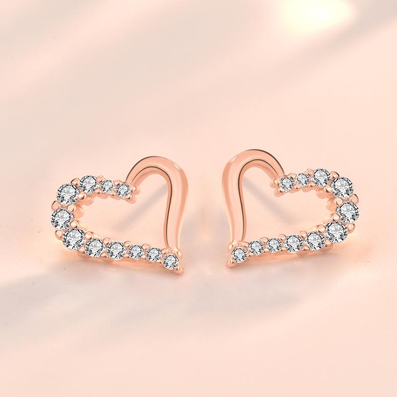 Korean-Style Heart-Shaped Zircon Earrings, S925 Sterling Silver, Exquisite and Fashionable for Women
Korean-Style Heart-Shaped Zircon Earrings, S925 Sterling Silver, Exquisite and Fashionable for Women