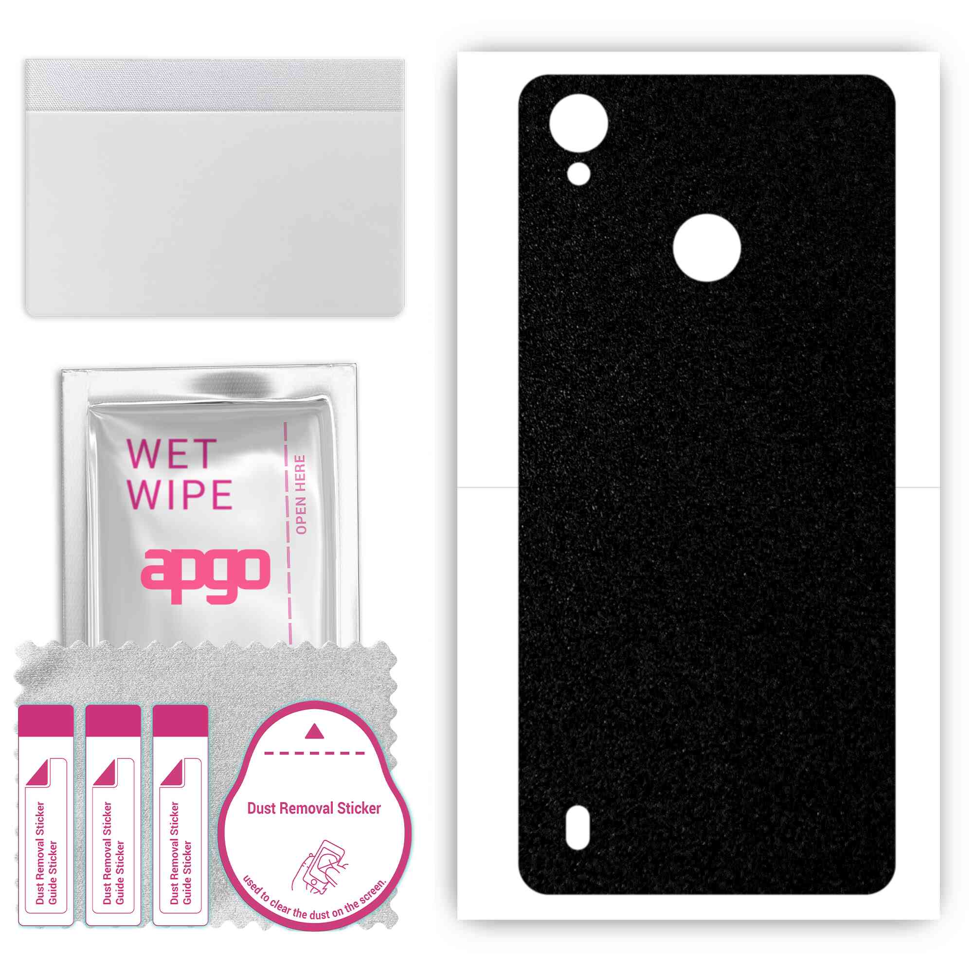 Apgo Protective Skin Sticker for the back compatible with ZTE Blade A7 Vita, Wrap Film, Foil, Vinyl - Pattern Matte Black
Apgo Protective Skin Sticker for the back compatible with ZTE Blade A7 Vita, Wrap Film, Foil, Vinyl - Pattern Matte Black