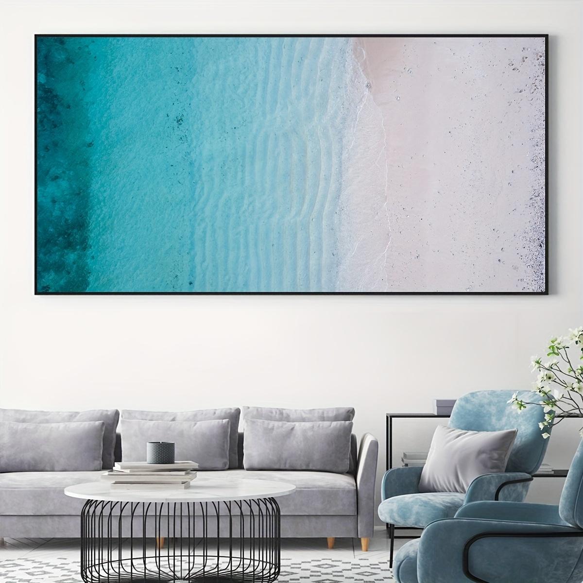 Modern Serene Beach Scene Canvas Wall Art, Unframed Clear Blue & Teal Waves Prints for Living Room & Bedroom Decor 20x40cm No Framed
Modern Serene Beach Scene Canvas Wall Art, Unframed Clear Blue & Teal Waves Prints for Living Room & Bedroom Decor 20x40cm No Framed