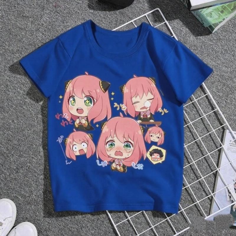 Summer Cute Anime Spy Family Cartoon Teenage Top T-shirt Girls and Boys Casual Loose O-Neck Short Sleeve Children Colorful Tee XS синій
Summer Cute Anime Spy Family Cartoon Teenage Top T-shirt Girls and Boys Casual Loose O-Neck Short Sleeve Children Colorful Tee XS синій