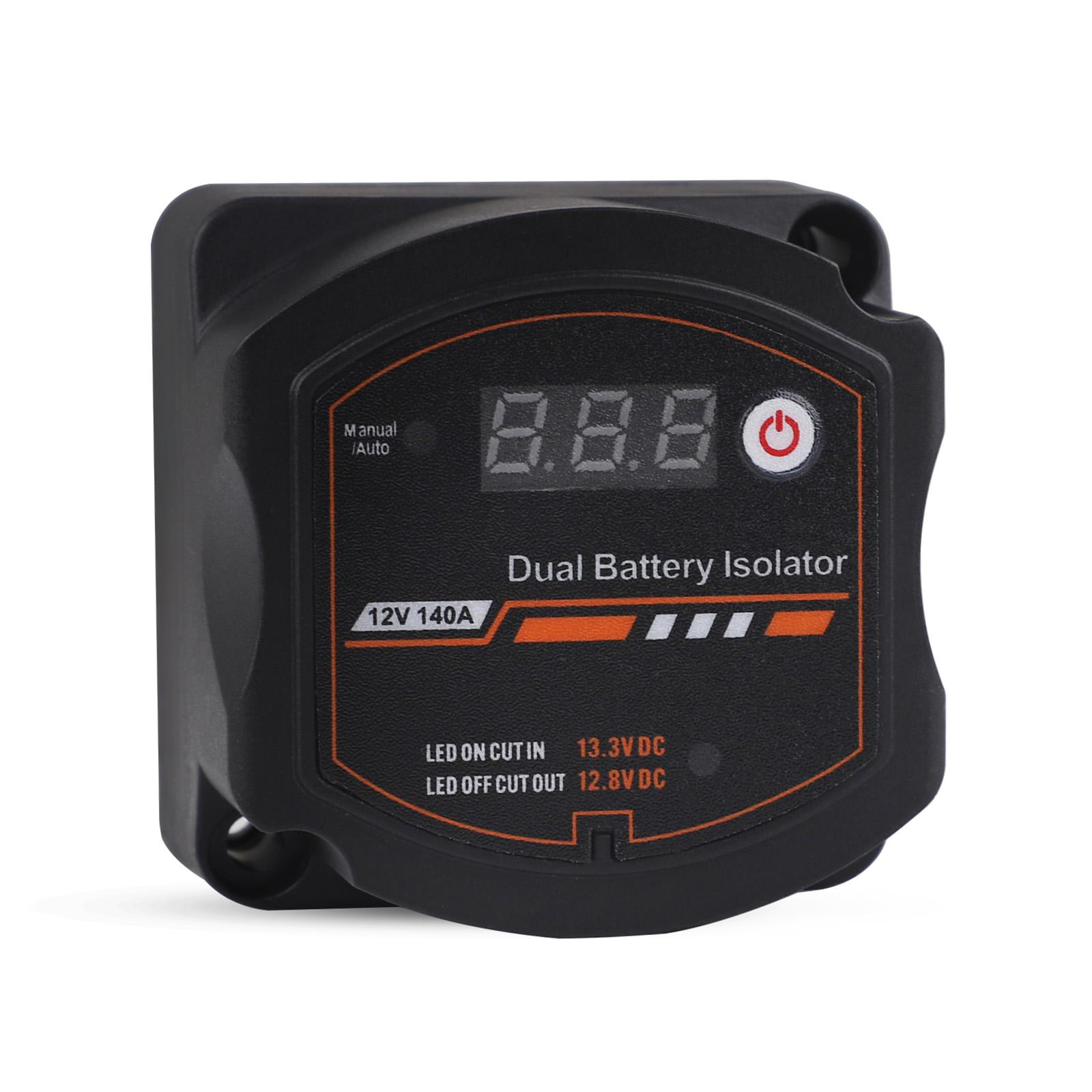 12V 140A Smart Dual Battery Isolator Auto or Manual Control Voltage Sensitive Relay VSR For Car RV ATV UTV Boat Marine Campervan
12V 140A Smart Dual Battery Isolator Auto or Manual Control Voltage Sensitive Relay VSR For Car RV ATV UTV Boat Marine Campervan