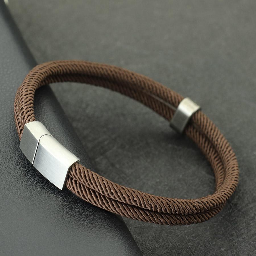Noter Men Bracelet Double Layer Nylon Rope Braslet Stainless Steel Magent Buckle Wrap Braclet Pulseria Hombre Nautical Brazalete S 18.5cm 7.3Inch коричневий
Noter Men Bracelet Double Layer Nylon Rope Braslet Stainless Steel Magent Buckle Wrap Braclet Pulseria Hombre Nautical Brazalete S 18.5cm 7.3Inch коричневий