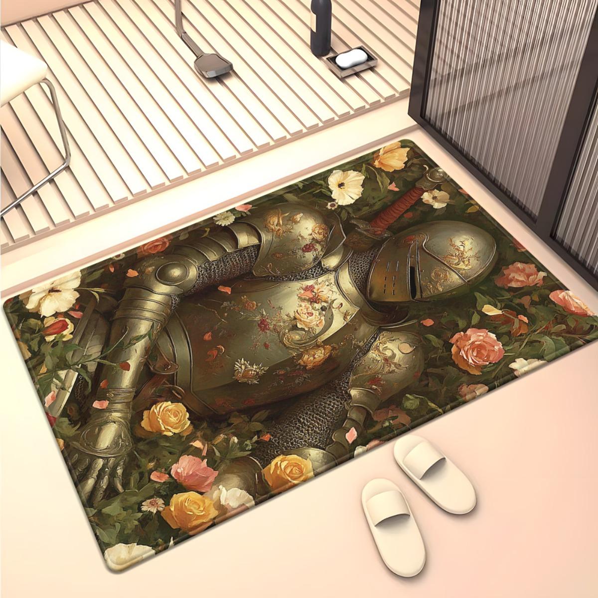 Medieval knight armor floral design crystal velvet rug vintage gothic living room carpet bedroom floor mat historical art print 60x90cm
Medieval knight armor floral design crystal velvet rug vintage gothic living room carpet bedroom floor mat historical art print 60x90cm