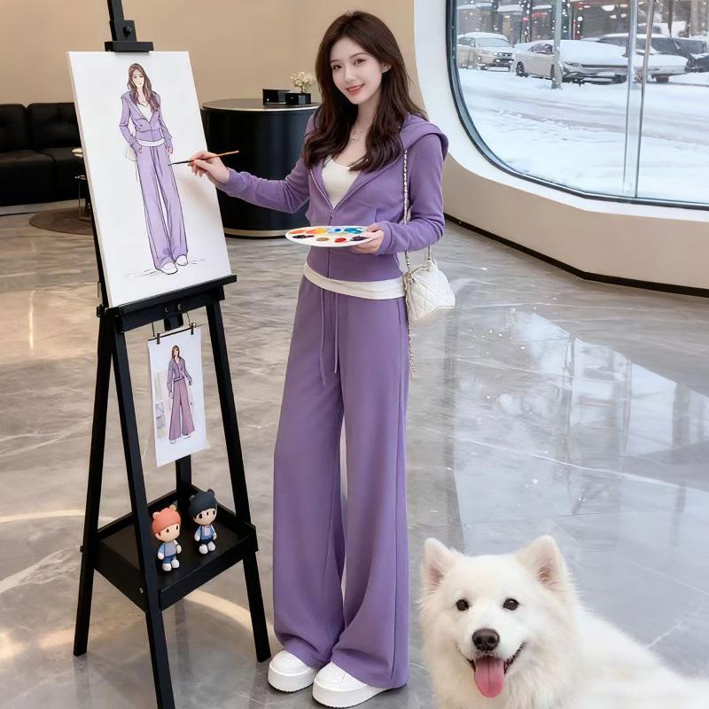 2026 Trendy Purple Hoodie & Wide-Leg Pants Casual Two-Piece Set for Women XXL
2026 Trendy Purple Hoodie & Wide-Leg Pants Casual Two-Piece Set for Women XXL