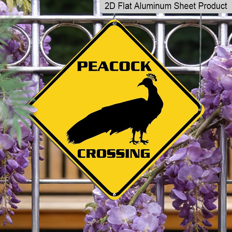 2D Flat 1pc, Funny Peacock Crossing Sign - Heavy-Duty Iron Metal Plaque with Peacock & Rooster Design Suitable for Indoor/Outdoor Use - Farmhouse 20*20cm
2D Flat 1pc, Funny Peacock Crossing Sign - Heavy-Duty Iron Metal Plaque with Peacock & Rooster Design Suitable for Indoor/Outdoor Use - Farmhouse 20*20cm