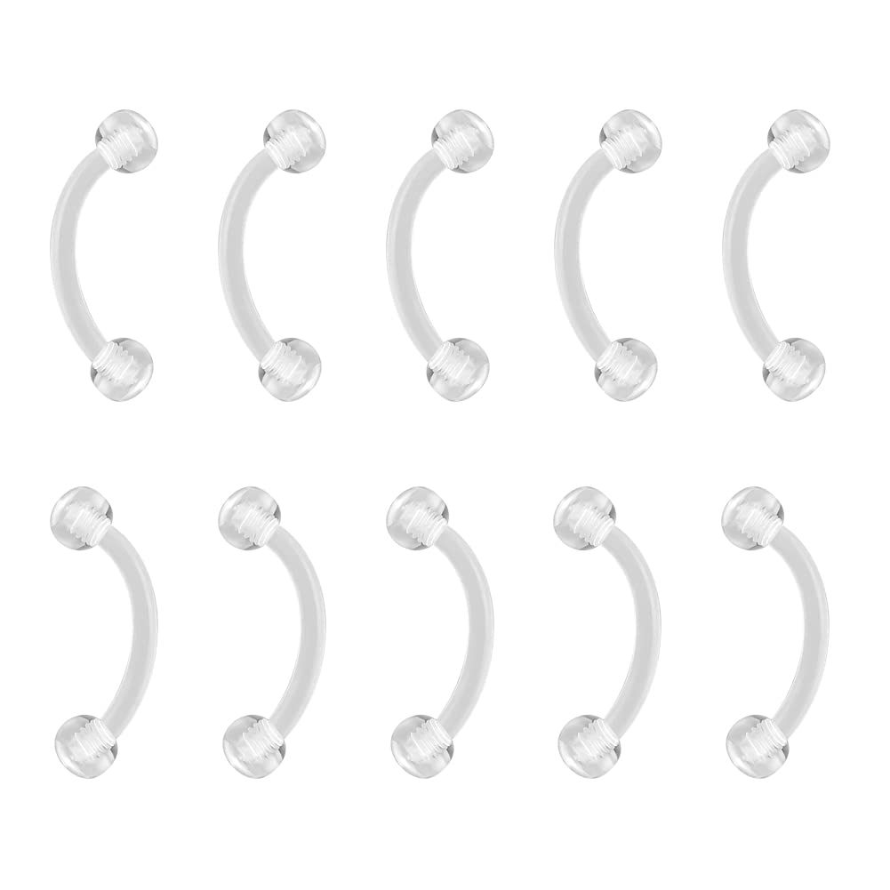 2-10Pieces 14G 16G Eyebrow Piercing Fixer Jewelry Bioflex Plastic Transparent Lip Belly Ring Barbell Cartilage 6mm 8mm 10mm 12mm 1.2x6x3mm
2-10Pieces 14G 16G Eyebrow Piercing Fixer Jewelry Bioflex Plastic Transparent Lip Belly Ring Barbell Cartilage 6mm 8mm 10mm 12mm 1.2x6x3mm