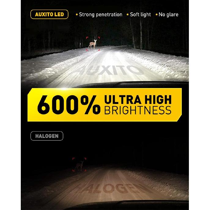 AUXITO 9145/9140/H10 LED Fog Light Bulbs or DRL, 600% Super Brighter 6500K Cool White Light, 9145 Fog Lights Replacement for Cars, Non-polarity, Pack
AUXITO 9145/9140/H10 LED Fog Light Bulbs or DRL, 600% Super Brighter 6500K Cool White Light, 9145 Fog Lights Replacement for Cars, Non-polarity, Pack