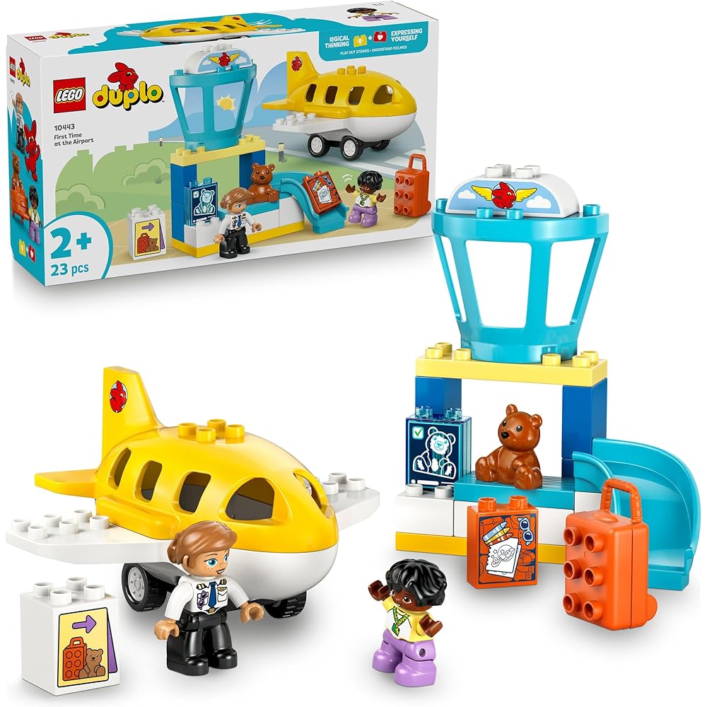 Набір будівельних блоків LEGO Duplo Місто Перший аеропорт для дітей від 1,5 до 4 років Гра з літаком та транспортними засобами
Набір будівельних блоків LEGO Duplo Місто Перший аеропорт для дітей від 1,5 до 4 років Гра з літаком та транспортними засобами