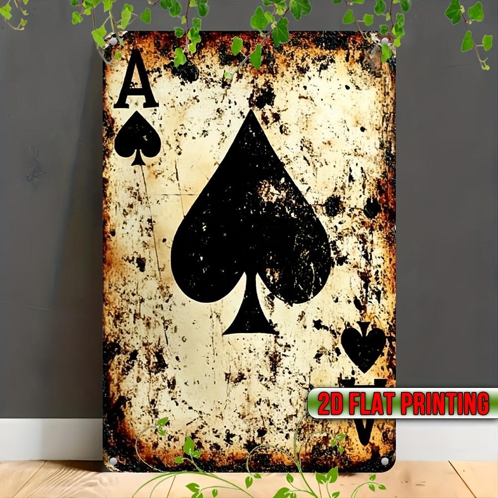 1pc Vintage Ace of Spades Metal Wall Art - 8 X12 Rustic Iron Sign with Distressed Finish, Pre-Drilled Holes for Easy Hanging 20x30cm(7.8x11.8inch)
1pc Vintage Ace of Spades Metal Wall Art - 8 X12 Rustic Iron Sign with Distressed Finish, Pre-Drilled Holes for Easy Hanging 20x30cm(7.8x11.8inch)