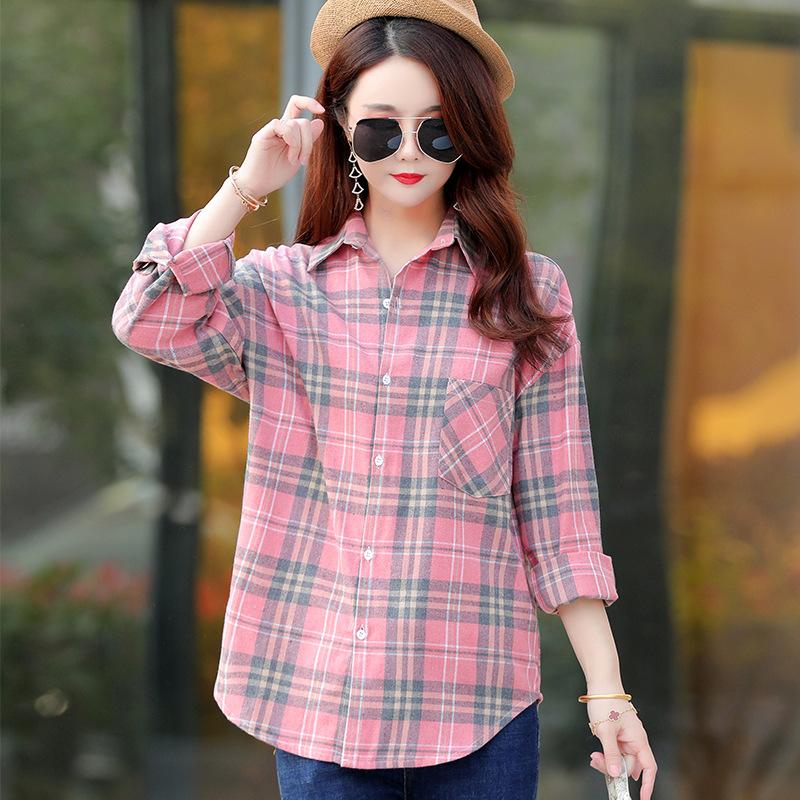 Весна-Осень Клетчатая приталенная рубашка для женщин с длинными рукавами Клетчатая повседневная универсальная рубашка для женщин Блузки и рубашки 2XL
Весна-Осень Клетчатая приталенная рубашка для женщин с длинными рукавами Клетчатая повседневная универсальная рубашка для женщин Блузки и рубашки 2XL