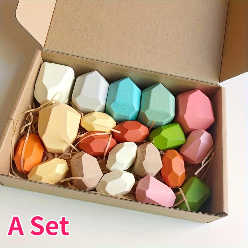 20pcs Wooden Stacked Balance Stones Wood Stackable Stone Tower Building Blocks Birthday Party Games Gifts for Kid and Home Decor
20pcs Wooden Stacked Balance Stones Wood Stackable Stone Tower Building Blocks Birthday Party Games Gifts for Kid and Home Decor