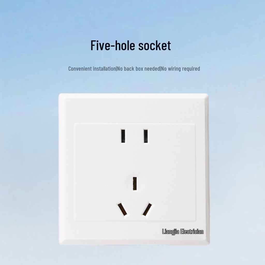 Surface-Mounted Multi-Hole Wall Socket with Switch Panel, 5-Hole, Single/Double Pole, 1-Gang, for Household Surface Wiring.
Surface-Mounted Multi-Hole Wall Socket with Switch Panel, 5-Hole, Single/Double Pole, 1-Gang, for Household Surface Wiring.