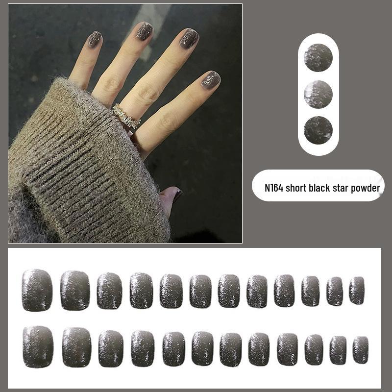 Градиентные блестящие черные накладные ногти - Короткие, съемные, с прозрачным финишем для маникюра
Градиентные блестящие черные накладные ногти - Короткие, съемные, с прозрачным финишем для маникюра