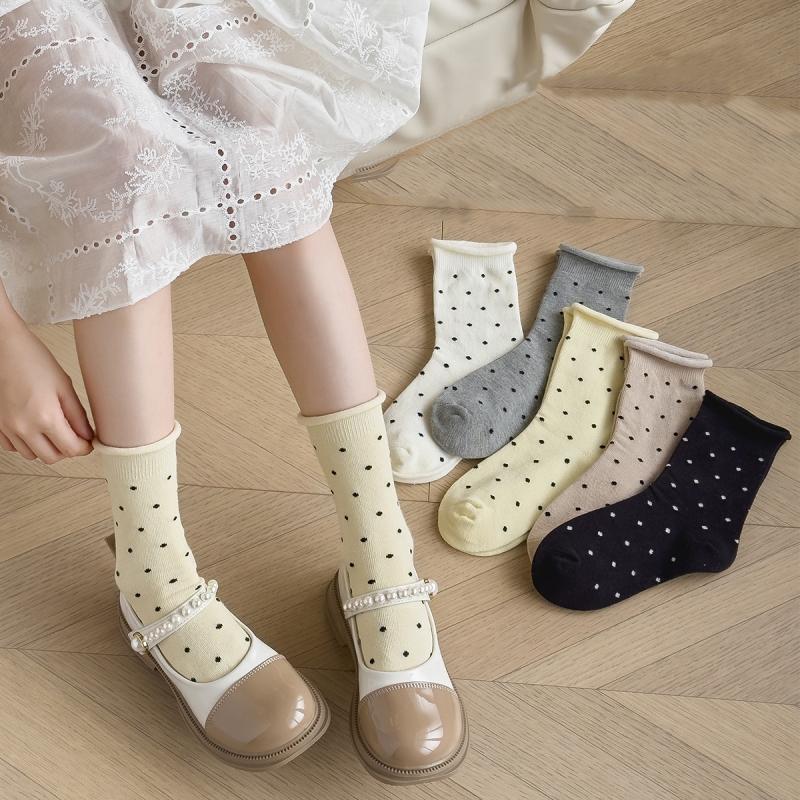 5Pairs/set Baby Girls Sweet Polka Dot Socks Casual Loose Ankle Mid-tube Sock Girls Harajuku Cute Comfort Middle Socks Spring Autumn
5Pairs/set Baby Girls Sweet Polka Dot Socks Casual Loose Ankle Mid-tube Sock Girls Harajuku Cute Comfort Middle Socks Spring Autumn