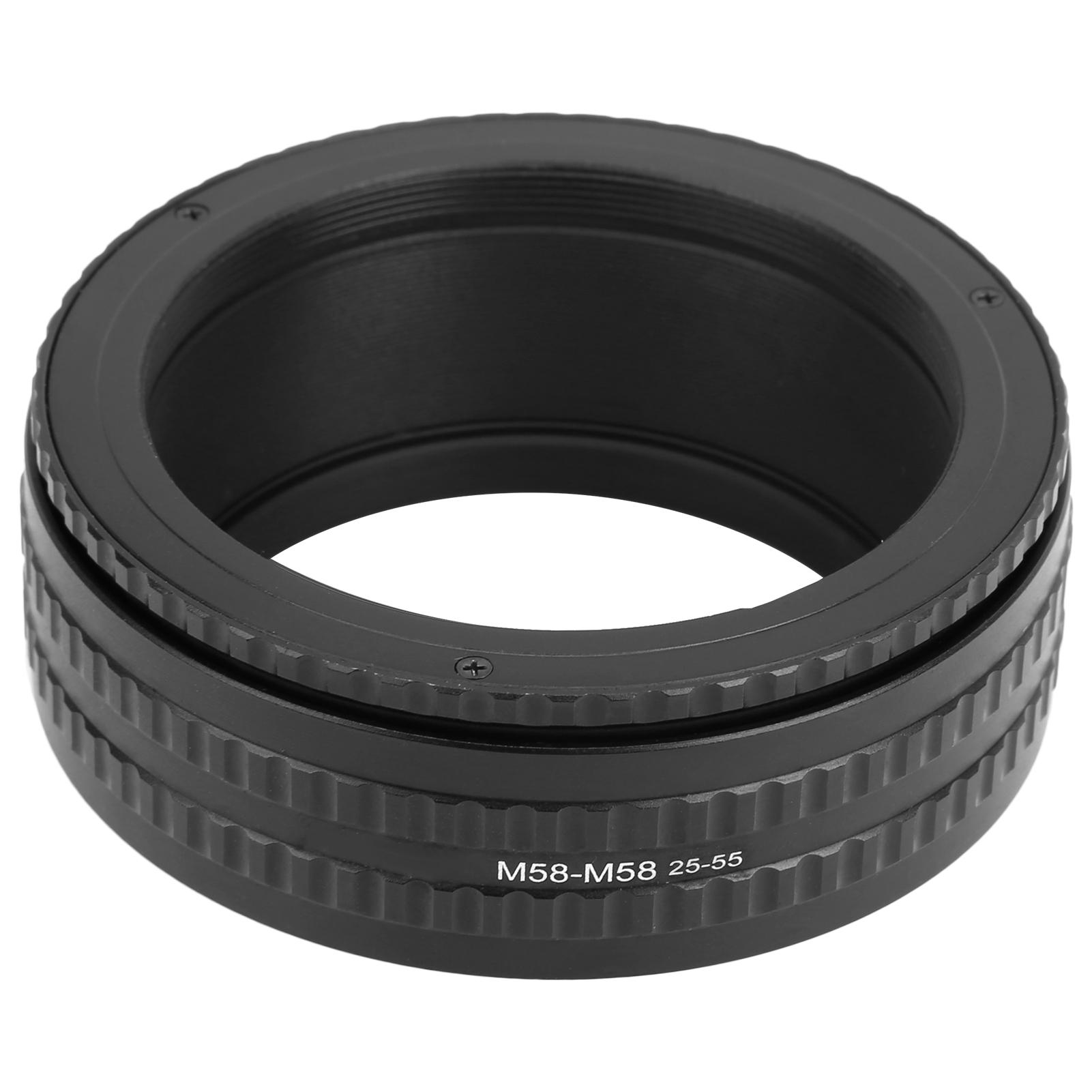 NEWYI M58‑M58 25‑55 мм з регульованою фокусною трубкою, адаптерне кільце, збільшення, макрооб’єктив
NEWYI M58‑M58 25‑55 мм з регульованою фокусною трубкою, адаптерне кільце, збільшення, макрооб’єктив