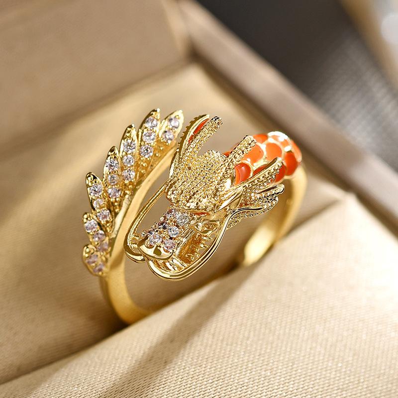New Zircon Fashionable And Elegant Women s Adjustable Index Finger Double Colored Dragon Ring Party Festival Gift
New Zircon Fashionable And Elegant Women s Adjustable Index Finger Double Colored Dragon Ring Party Festival Gift