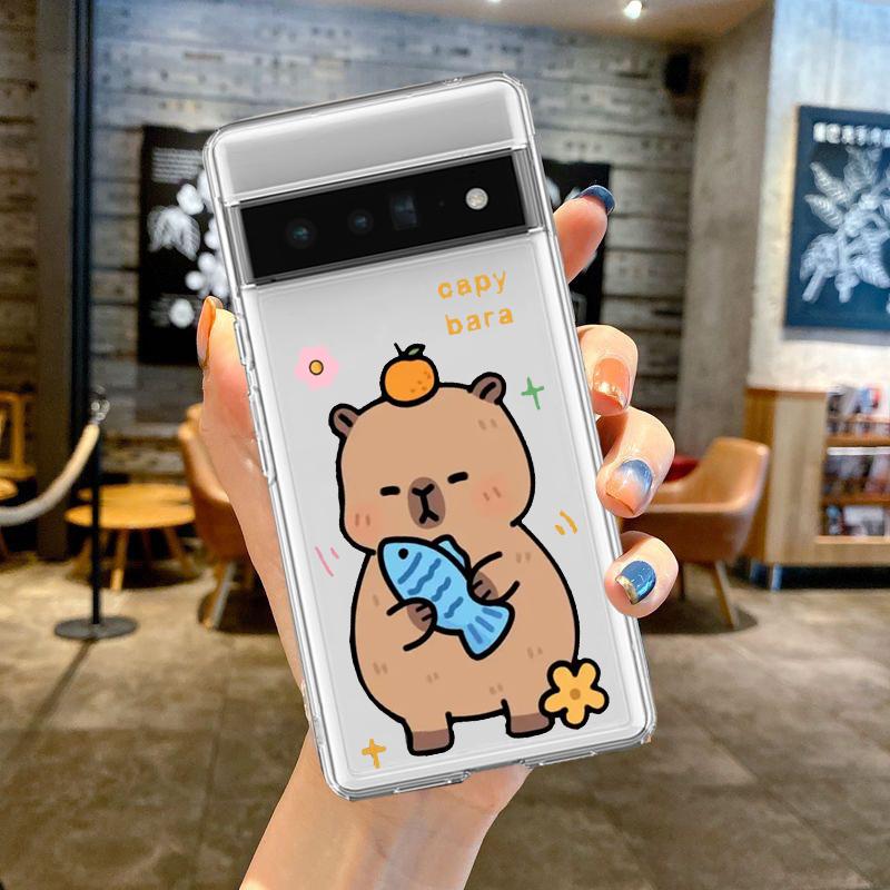 Cute Cartoon Capybara Couple Phone Case For Google Pixel 8A 8 Pro 7 Pro 6 6A 5G 7A Lovely Shockproof Clear Soft TPU Cover Fundas Pixel 6A
Cute Cartoon Capybara Couple Phone Case For Google Pixel 8A 8 Pro 7 Pro 6 6A 5G 7A Lovely Shockproof Clear Soft TPU Cover Fundas Pixel 6A