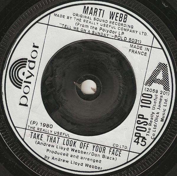 7inch Record MARTI WEBB Take That Look Off Your Face POSP100 Polydor 1980 UK Dance Electronica Used
7inch Record MARTI WEBB Take That Look Off Your Face POSP100 Polydor 1980 UK Dance Electronica Used