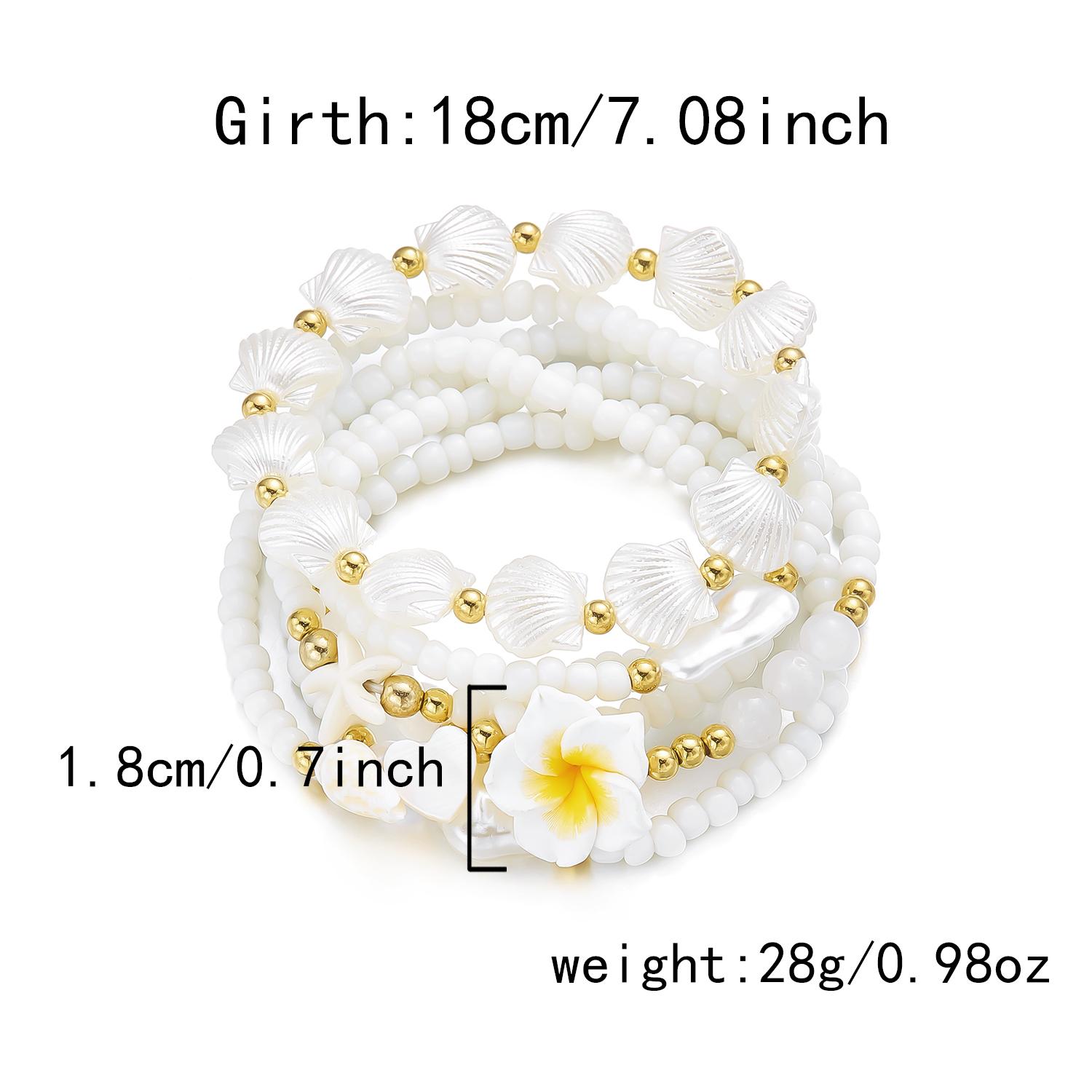 Elegant Shell Flower Imitation Pearl Chain Bracelet Set for Women Stackable Plumeria Floral Beads Bracelet Party Jewelry Gift
Elegant Shell Flower Imitation Pearl Chain Bracelet Set for Women Stackable Plumeria Floral Beads Bracelet Party Jewelry Gift