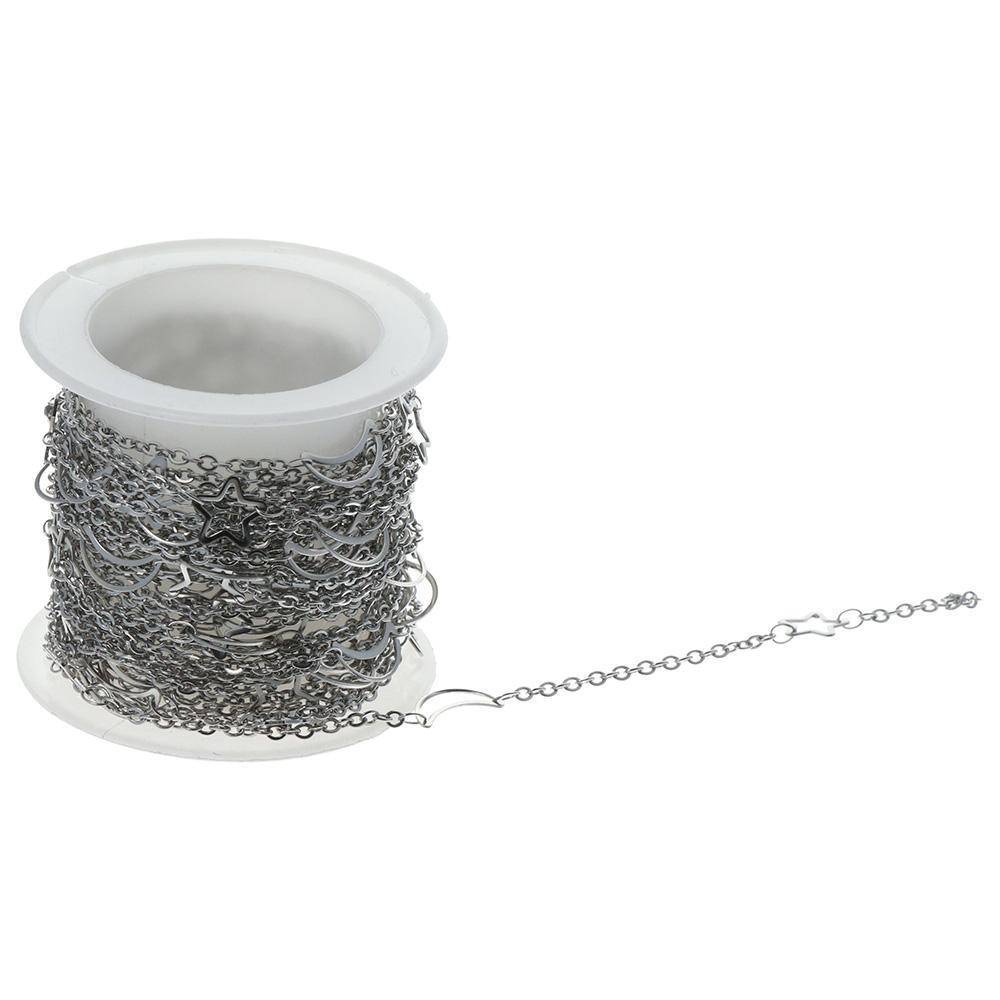 16.4Feet 16.4Feet Star and Moon Sliver Link Chains Jewelry Making Brass Chain Roll Necklace Women
16.4Feet 16.4Feet Star and Moon Sliver Link Chains Jewelry Making Brass Chain Roll Necklace Women